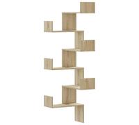 vidaXL Estantería de Pared de Esquina Madera Roble Sonoma 45x45x147 cm, Estante de Esquina, Estante montado en la Pared, Estante de exhibición de Pared