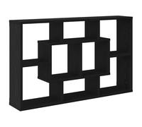 vidaXL Estantería de Pared en Roble Negro 85 x 16 x 52.5 cm, Madera técnica, con un diseño Moderno, Ideal para Interiores, fácil de Montar, una solución de Almacenamiento práctica, estantería modula