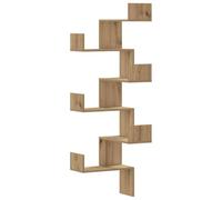 vidaXL Estantería de pared de esquina Madera Roble Artisan 45x45x147 cm
