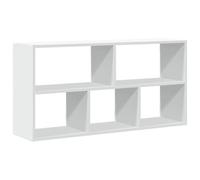 vidaXL Estantería de Pared Flotante de Madera Ingeniería Blanca 100x25x50 cm, Estante de Exhibición