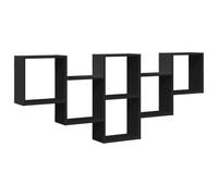 Estantería De Pared Madera De Ingeniería Negra 159x18x66 Cm Vidaxl