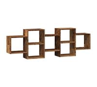 vidaXL Estantería de Pared Madera ingeniería Envejecida 129x18x42 cm, Estante Flotante, Estante Flotante de Pared, Estante de exhibición de Pared