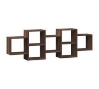 vidaXL Estantería de Pared Madera ingeniería marrón Roble 129x18x42 cm, Estante Flotante, Estante Flotante de Pared, Estante de exhibición de Pared