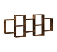 vidaXL Estantería de Pared Madera ingeniería Roble Ahumado 159x18x65cm, Estante Flotante, Estante Flotante de Pared, Estante de exhibición de Pared