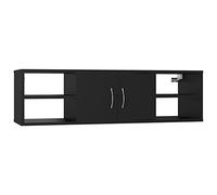 vidaXL Estantería de Pared Repisa Flotante Balda Estante Salón Sala de Estar Estudio Exhibición Decoración Madera Contrachapada Negro 102x30x29 cm