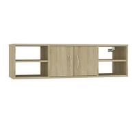 vidaXL Estantería de Pared Repisa Flotante Balda Estante Salón Sala de Estar Estudio Exhibición Decoración Contrachapada Roble Sonoma 102x30x29cm