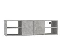 vidaXL Estantería de Pared Repisa Flotante Balda Estante Salón Sala de Estar Estudio Exhibición Decoración Contrachapada Gris Hormigón 102x30x29 cm