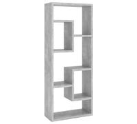 vidaXL Estantería de Pared Repisa Flotante Balda Estante Salón Sala de Estar Estudio Exhibición Decoración Contrachapada Gris Hormigón 36x16x90 cm