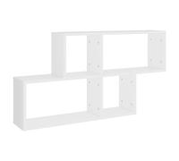 vidaXL Estantería de Pared Repisa Flotante Balda Estantería Salón Sala de Estar Exhibición Colgante Decoración de Contrachapada Blanco 100x18x53 cm