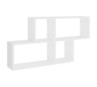 vidaXL Estantería de Pared Repisa Flotante Balda Estantería Salón Sala de Estar Exhibición Colgante Decoración de Contrachapada Blanco 100x18x53 cm