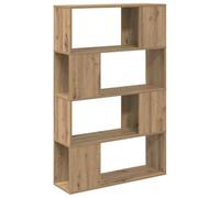 vidaXL Estantería de Roble Artesanal 80X24X124 cm Colección Moderna Unidad de Almacenamiento de Madera Sólida para Sala de Estar y Oficina en Casa Estantes Contemporáneos Marrón Estantes Independien