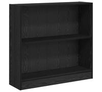 vidaXL Estantería de Roble Negro de, Hecha de Madera de ingeniería, Independiente, Mide 80 x 24 x 76 cm, Ideal para Interiores Almacenamiento Moderno, Tiene Varios estantes y es súper