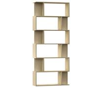 vidaXL Estantería/Divisor de Espacio Contrachapada Roble Sonoma 80x24x192cm Diseño Elegante Moderno Robusta Duradera Amplio Espacio Almacenamiento