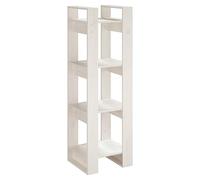 vidaXL Estantería/Divisor de Espacios Armario Estante de Libros Librería Achivador Separador Partición Mueble Madera Pino Blanco 41x35x125 cm