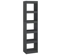 vidaXL Estantería/Divisor de Espacios Armario Estante Separador Partición Pantalla de Privacidad Mueble Librería Gris 40x30x167,5 cm Madera Pino