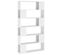 vidaXL Estantería Divisor de Espacios Armario Estante Separador Partición Pantalla de Privacidad Mueble Librería Organizador Blanco 100x24x188 cm