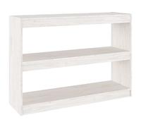 vidaXL Estantería/Divisor de Espacios Armario Estante Separador Partición Pantalla de Privacidad Mueble Librería Blanco 100x30x71,5 cm Madera Pino