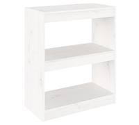 vidaXL Estantería/Divisor de Espacios Armario Estante Separador Partición Pantalla de Privacidad Mueble Librería Blanco 60x30x71,5 cm Madera Pino