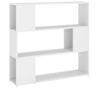 vidaXL Estantería Divisor de Espacios Armario Estante Separador Partición Pantalla de Privacidad Mueble Librería Blanco 100x24x94 cm