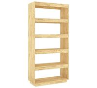 vidaXL Estantería/Divisor de Espacios Armario Estante Separador Partición Pantalla de Privacidad Mueble Librería 80x35x167 cm Madera Pino