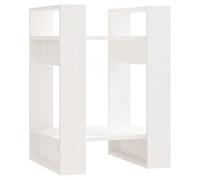 vidaXL Estantería/Divisor de Espacios Armario Estante Separador Partición Pantalla de Privacidad Mueble Librería Madera Pino Blanco 41x35x57 cm