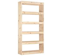 vidaXL Estantería/Divisor de Espacios Armario Estante Separador Partición Pantalla de Privacidad Mueble Librería 80x30x167,4 cm Madera de Pino