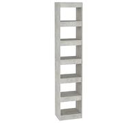 vidaXL Estantería/Divisor de Espacios Armario Estante Separador Partición Pantalla de Privacidad Mueble Librería Gris Hormigón 40x30x198 cm
