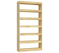 vidaXL Estantería/Divisor de Espacios Armario Estante Separador Partición Pantalla de Privacidad Mueble Librería 100x30x200 cm Madera de Pino