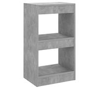 vidaXL Estantería/Divisor de Espacios Armario Estante Separador Partición Pantalla de Privacidad Mueble Librería Gris Hormigón 40x30x72 cm