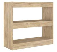 vidaXL Estantería/Divisor de Espacios Armario Estante Separador Partición Pantalla de Privacidad Mueble Librería Color Roble Sonoma 80x30x72 cm
