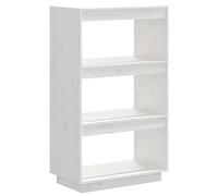 vidaXL Estantería/Divisor de Espacios Armario Estante Separador Partición Pantalla de Privacidad Mueble Librería Blanco 60x35x103 cm Madera Pino