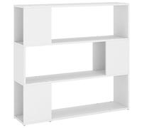 vidaXL Estantería Divisor de Espacios Armario Estante Separador Partición Pantalla de Privacidad Mueble Librería Blanco 100x24x94 cm