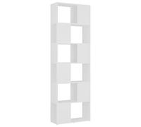 vidaXL Estantería Divisor de Espacios Armario Estante Separador Partición Pantalla de Privacidad Mueble Libros Librería Blanco 60x24x186 cm