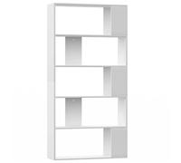 vidaXL Estantería/Divisor de Espacios Contrachapada Blanca 80x24x159cm Mobiliario Elegante Robusta Duradera Amplio Espacio Almacenamiento