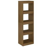 vidaXL Pino Macizo Estantería/Divisor de Espacios Armario Estante Separador Partición Pantalla de Privacidad Mueble Librería Miel 40x30x135,5cm