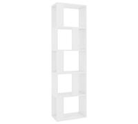 vidaXL Estantería/Divisor Espacio Contrachapada Blanca Brillo 45x24x159cm Hogar Diseño Elegante Moderno Robusta Duradera Amplio Espacio Almacenamiento