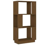 vidaXL Estantería/Divisor Espacios Armario Estante de Libros Librería Achivador Separador Partición Mueble Madera Pino Marrón Miel 51x25x101cm