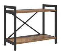 vidaXL Estantería en Color Madera Vieja 60 x 30 x 48.5 cm. Hecha con Estructura de Acero, pies Ajustables y Refuerzo en Cruz para Mayor Estabilidad. Mueble de Almacenamiento Independiente con un esti