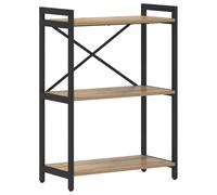 vidaXL Estantería escalonada de en Roble Artesanal de 60 x 30 x 83 cm. Tiene un Marco de Madera Engineered y Acero, con pies Ajustables para más Estabilidad. Su Estilo es Industrial y es un librero i