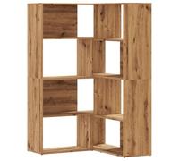 vidaXL Estantería Esquina 4 Niveles Madera Roble Artisan 85x85x140 cm, estantería de Esquina, Vitrina de Esquina, Armario de Esquina