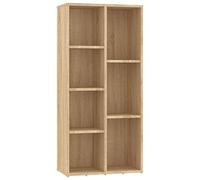 vidaXL Estantería Estante de Libros de Almacenamiento Librería Mueble Archivador de Oficina para Salón Dormitorio de Contrachapada Color Roble Sonoma