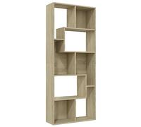 vidaXL Estantería Estante de Libros Librería Mueble Archivador de Oficina de Almacenamiento para Dormitorio Salón de Contrachapada Color Roble Sonoma
