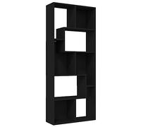 vidaXL Estantería Estante de Libros Librería Mueble Archivador de Oficina de Almacenamiento para Dormitorio Salón de Madera Contrachapada Negro