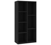 vidaXL Estantería Estante de Libros Librería Mueble Archivador de Oficina de Almacenamiento para Salón Dormitorio de Madera Contrachapada Negro