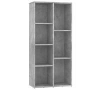 vidaXL Estantería Estante de Libros Librería Mueble Archivador de Oficina de Almacenamiento para Salón Dormitorio de Contrachapada Gris Hormigón