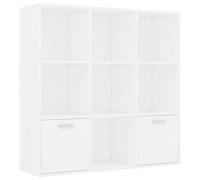 vidaXL Estantería Estante de Libros Librería Mueble Archivador de Oficina de Almacenamiento para Salón Dormitorio de Madera Contrachapada Blanca