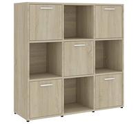 vidaXL Estantería Estante de Libros Mueble Archivador Decoración Oficina Habitación Estable Duradera de Contrachapada Color Roble Sonoma 90x30x90 cm