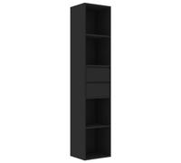 vidaXL Estantería Estante de Libros Mueble Archivador Decoración Oficina Hogar Habitación Estable Duradera de Madera Contrachapada Negro 36x30x171 cm