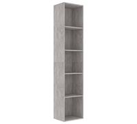 Estantería Madera Contrachapada Gris Hormigón 40x30x189 Cm Vidaxl