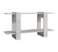 vidaXL Estantería Estante Librería Armario Aparador Almacenaje Estudio Oficina Libros Archivos Madera Contrachapada Gris Hormigón 100x30x51 cm